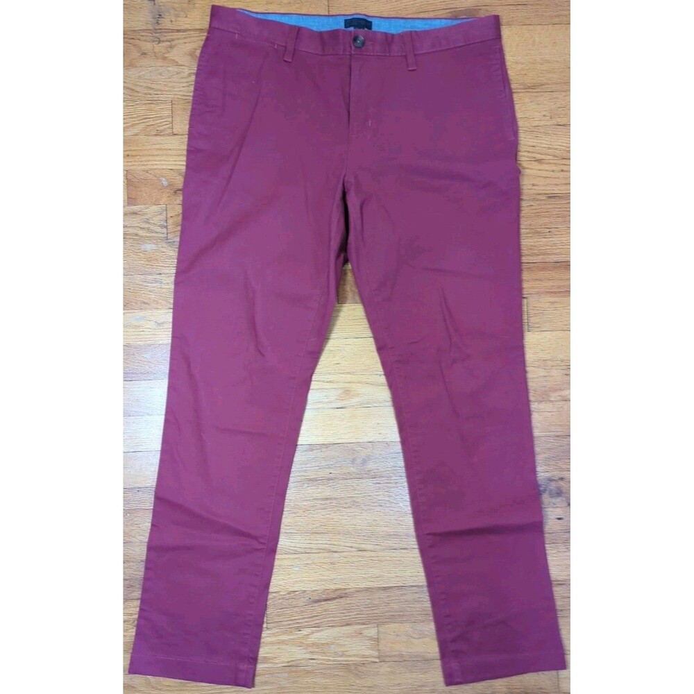 Nice 14th & Union Pants Men's 36 x 32 Burgundy Blush Slim Fit Chinos Khakis EUC